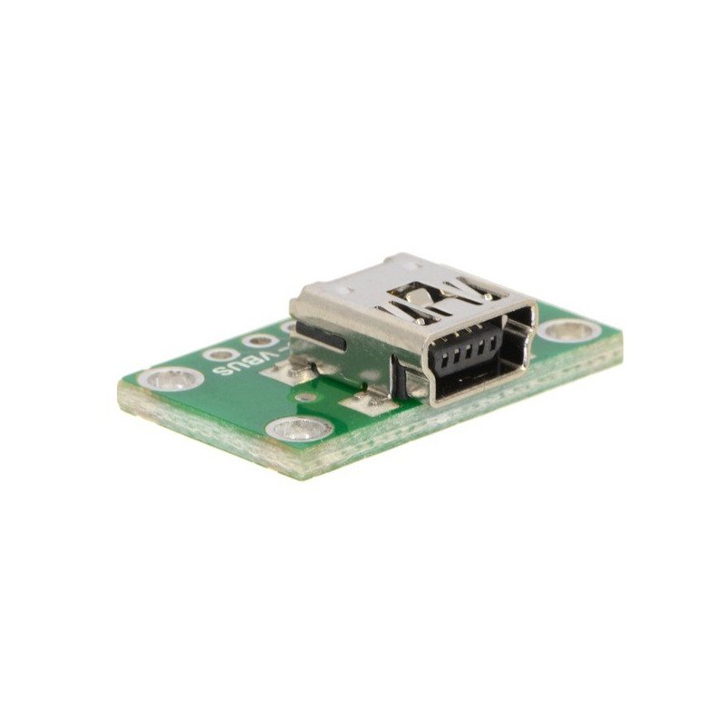 Mini-usb type B 5 pin socket to pin tiles - Pololu