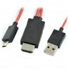 MHL 11 pin cable - microUSB, HDMI and USB - zdjęcie 1