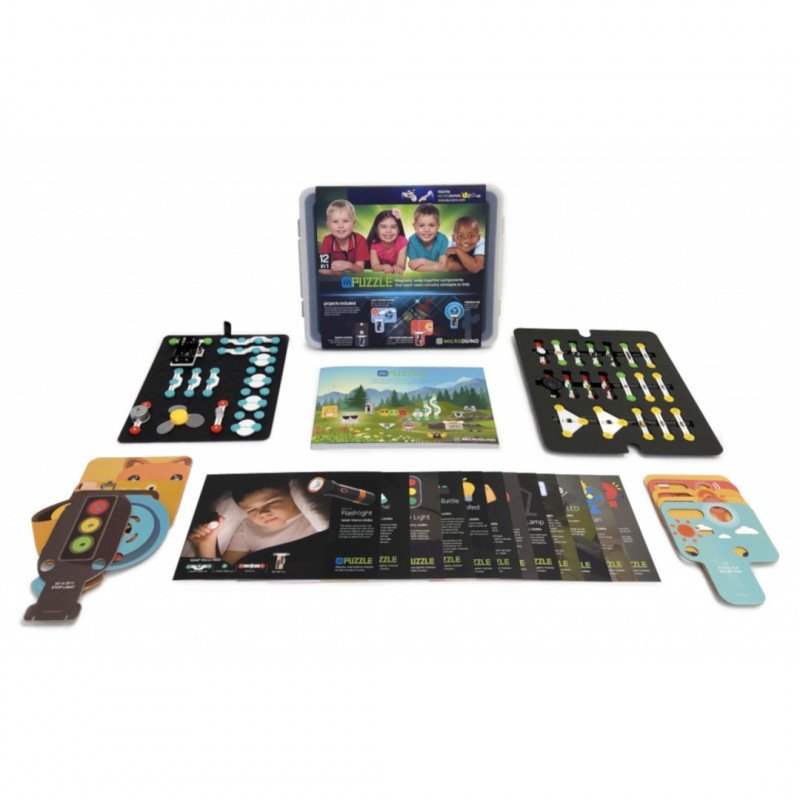 mPuzzle - a set of magnetic elements for learning electronics