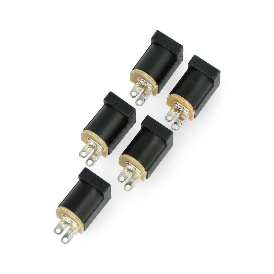 Socket DC 5,5x2,1mm for PCB - vertical - 5pcs