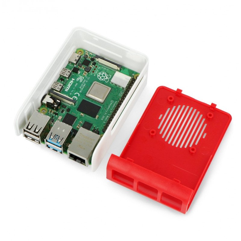 Raspberry Pi 4B - ABS - LT-4A11 - white and red