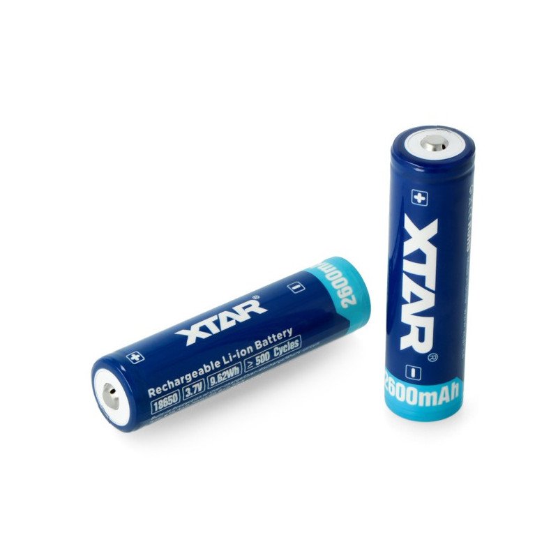 XTAR 18650 rechargeable battery - 2600mAh