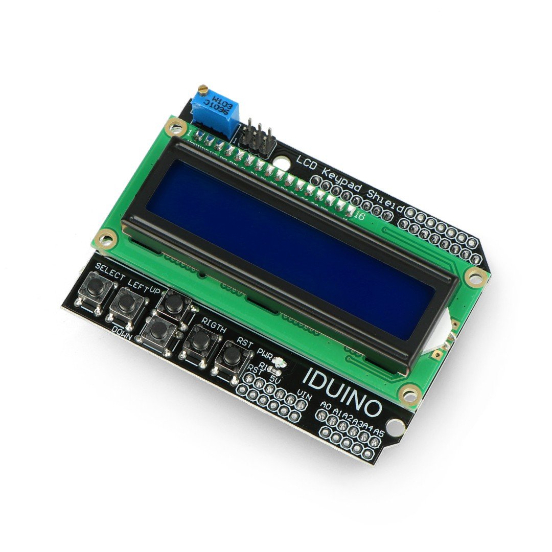 Buy LCD Keypad Shield - display for Arduino Botland - Robotic Shop
