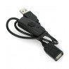 USB extender A - A with On/Off switch black - 0.5m - zdjęcie 2