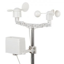 Weather station with measurement of the direction and speed of wind...