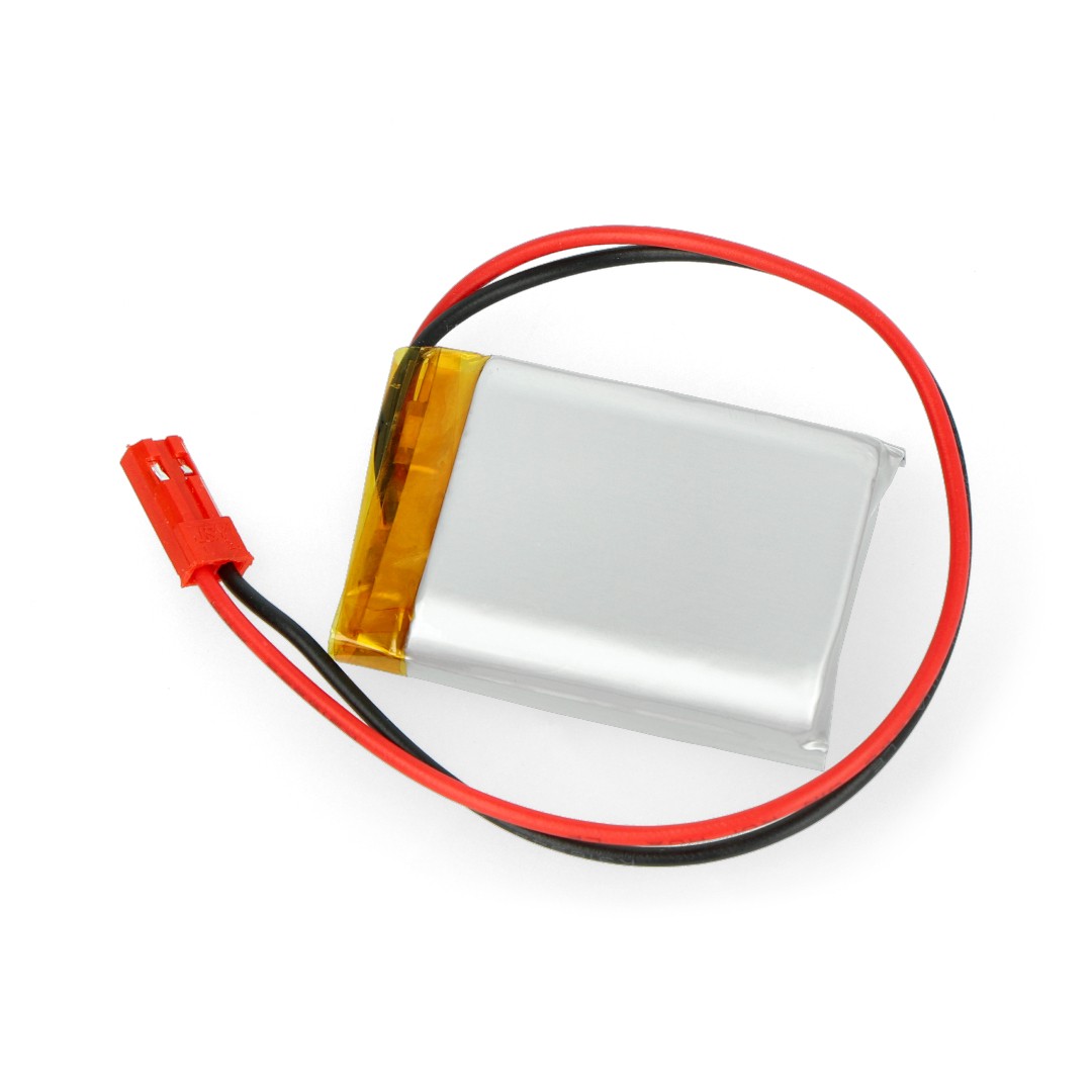Akyga Li-Pol cell 1200mAh 1S 3,7V - JST-BEC connector + socket - 40x30x10mm