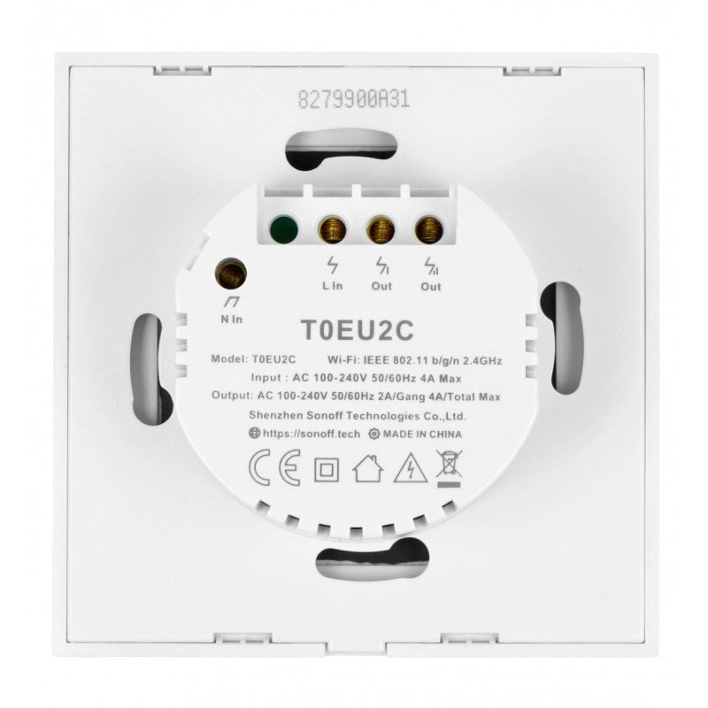 Sonoff T0EU2C-TX - touch light switch - WiFi