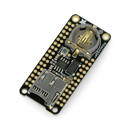 Adalogger FeatherWing - module with RTC clock and a microSD slot for Feather series