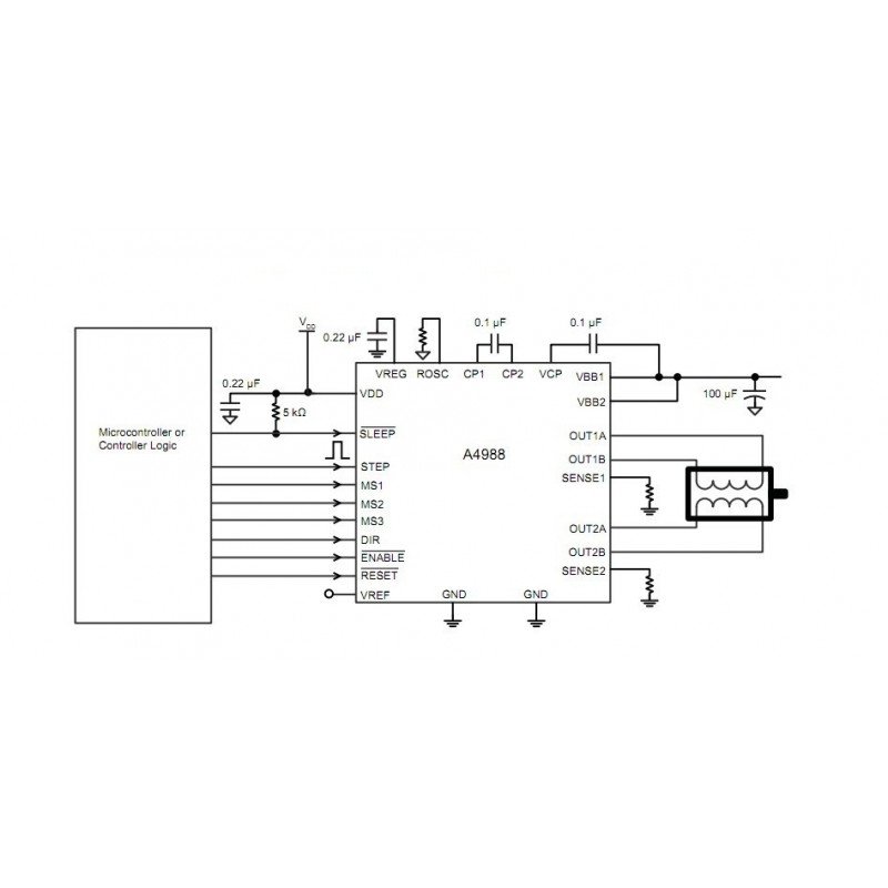 Stepper motor controller - A4988 system