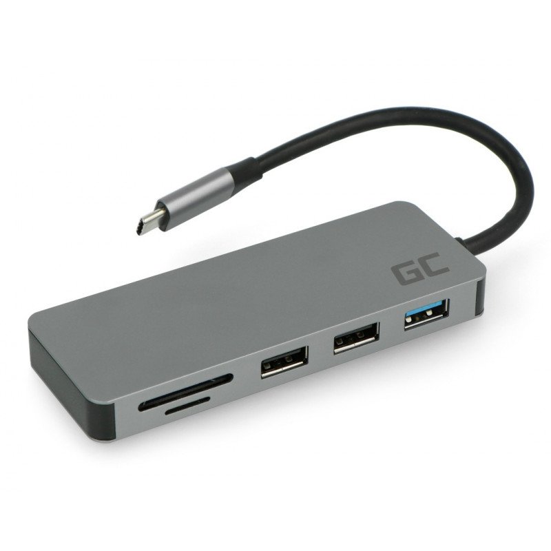 Hub - docking station USB-C / HDMI / DEX / SD / microSD / USB 3.0 / USB 2.0 Green Cell