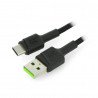 Green Cell Ray cable USB 2.0 type A - USB 2.0 type C with backlight - 1.2 m black with braid - zdjęcie 1