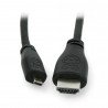 MicroHDMI cable - HDMI - original for Raspberry Pi 4 - 1m - black - zdjęcie 1