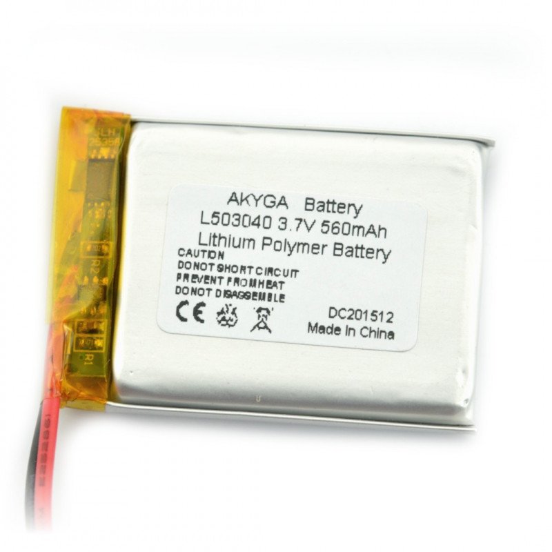 Li-Pol Akyga 560mAh 1S 3.7V Li-Pol Akyga battery