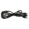 3-in-1 USB cable - Micro USB C Lightning M-Life 1m - black - zdjęcie 3