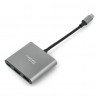 Hub - Multiport Natec Fowler Mini - USB-C PD HDMI - Grey - zdjęcie 1