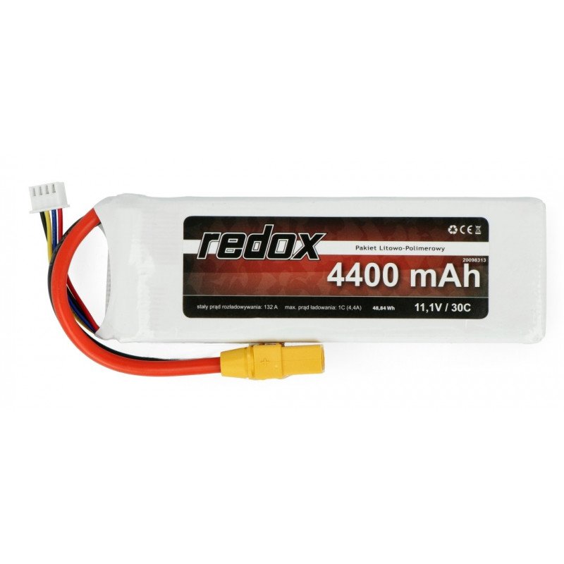 Li-Pol Redox 4400mAh 30C 3S 11.1V - XT-90 package