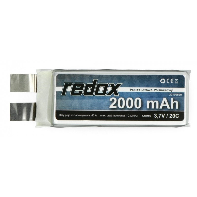 Li-Pol Redox 2000mAh 3.7V 20C package