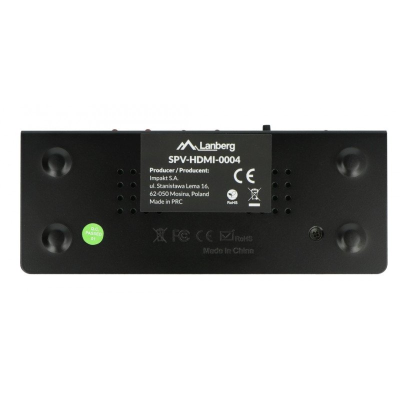 Lanberg HDMI Splitter - 4x HDMI 4K + power supply - black