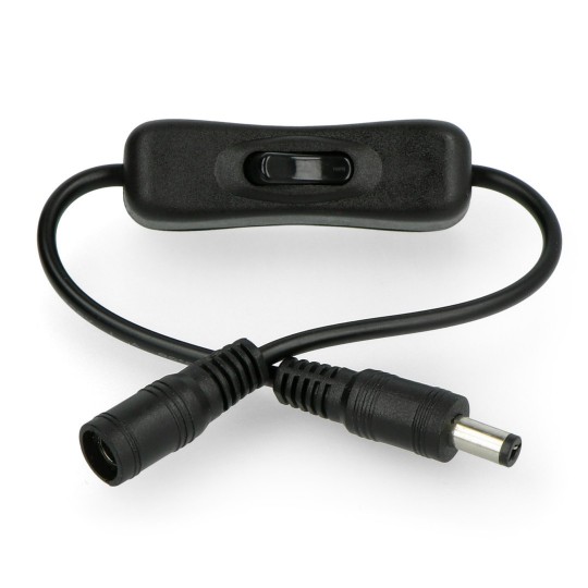 50cm 18AWG CCTV DC Power Extension Cord – 5.5 X 2.5mm Male To Male Connector Cable