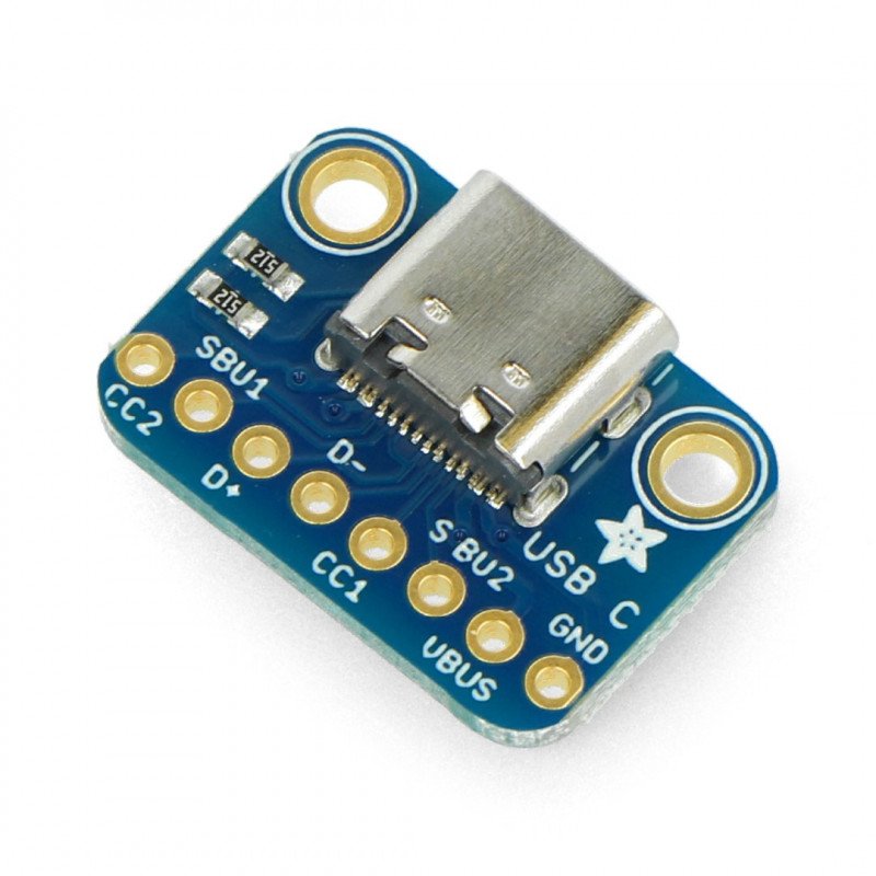 Adafruit module with USB type C socket - connector for breakout board