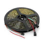 RGB LED bar WS2812B - digital, addressed - IP65 60 LED/m, 18W/m, 5V - 5m - black