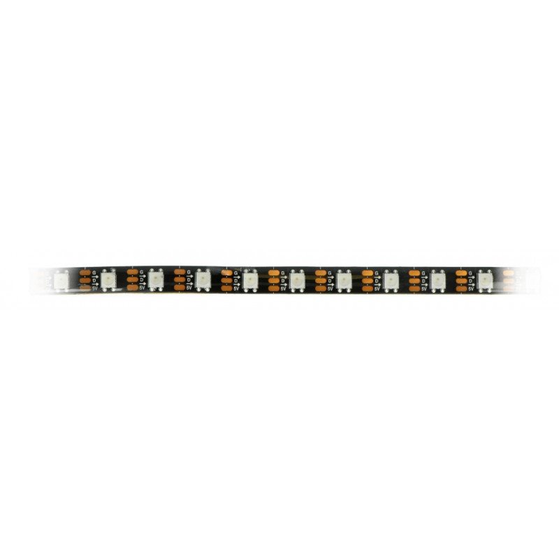 RGB LED bar WS2812B - digital, addressed - IP65 60 LED/m, 18W/m, 5V - 5m - black