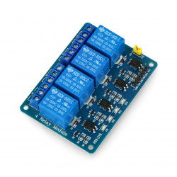 Relay module 4 channels with optoisolation - 10A/250VAC contacts - ...