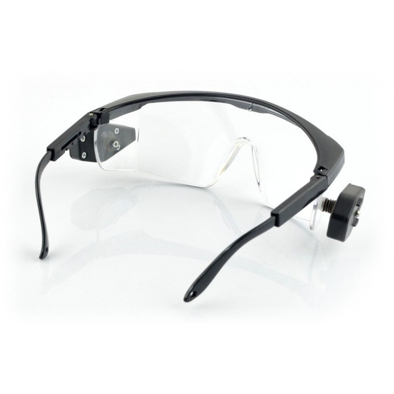 Safety glasses with backlight
