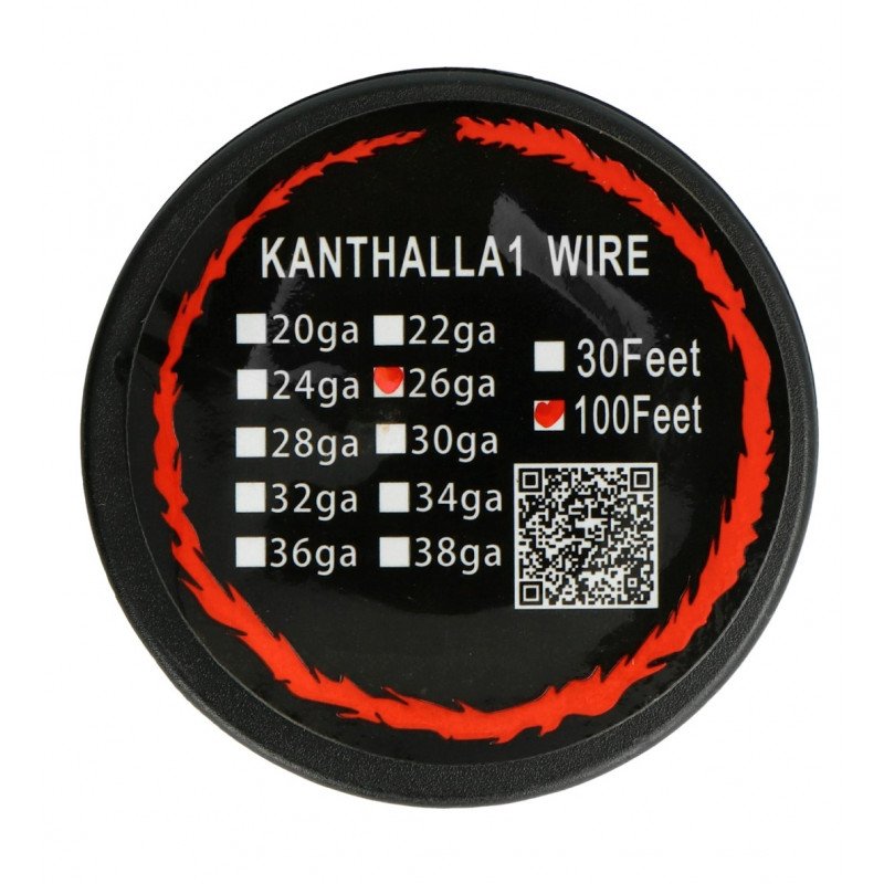 Resistance wire Kanthal A1 0.40mm 12Ω/m - 30.5m