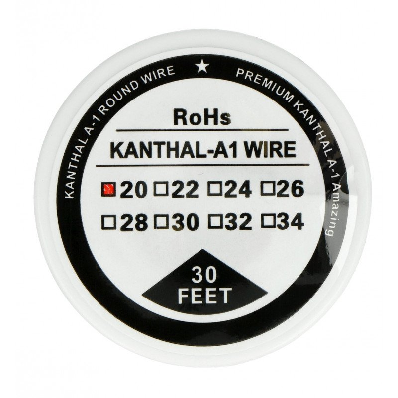 Resistance wire Kanthal A1 0.81mm 2.85Ω/m - 9.1m