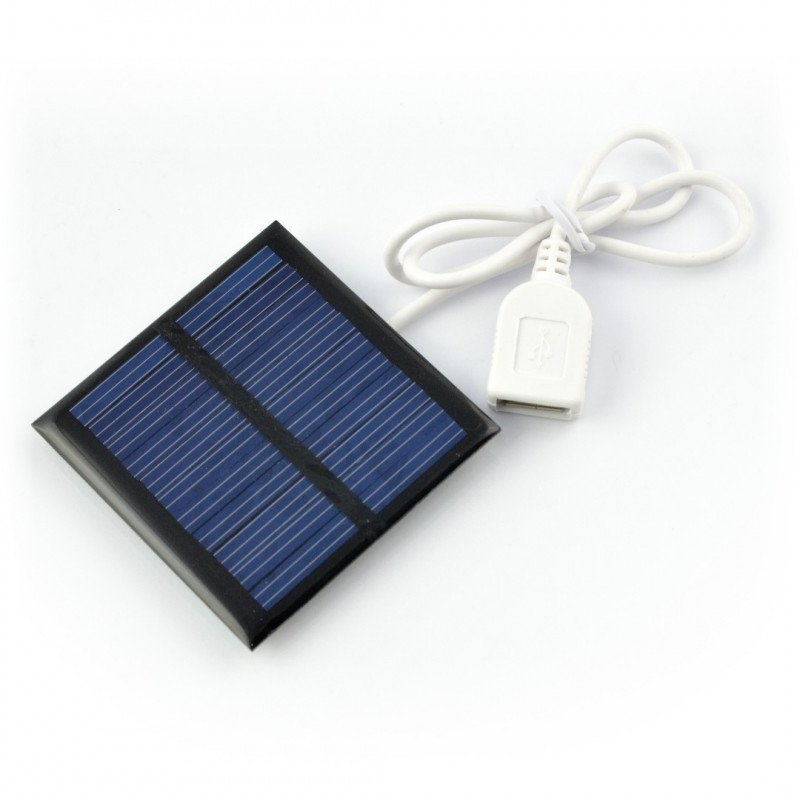 Solar cell 0.6W / 5.5V 65x65x3mm USB
