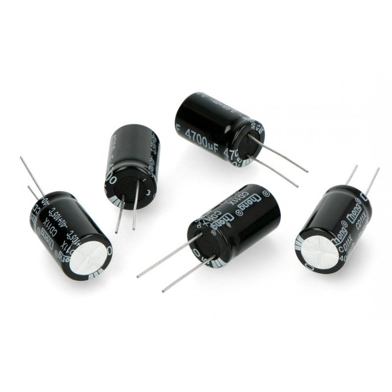 Electrolytic capacitor 4700uF/25V 16x25mm 105C THT - 5pcs.