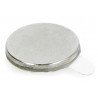 Round neodymium magnet with adhesive layer S N35/Ni - 10x1mm - zdjęcie 2