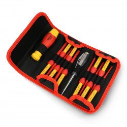 Set VDE insulated screwdriver with 10 Yato YT-28290 bits