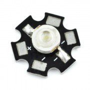 Power LED Star 1 W LED - red with heatsink