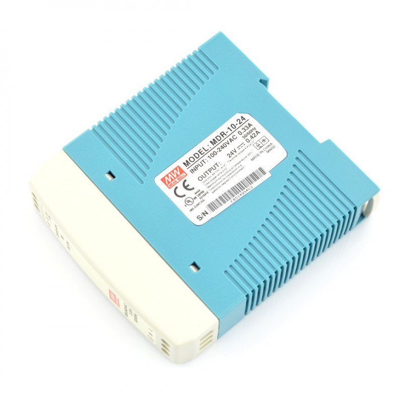 Mean Well MDR-10-24 DC power supply for DIN rail - 24V/0,42A