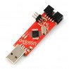 An AVR programmer ISP USBasp compatible + ribbon IDC - red - zdjęcie 1