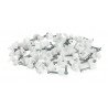 Cable holder rectangle 4/4mm - white, 100 pcs - zdjęcie 2