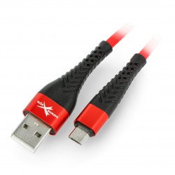 MicroUSB B - A eXtreme Spider - 1.5m - red