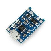 Li-Pol TP4056 charger single cell 1S 3.7V microUSB with protection