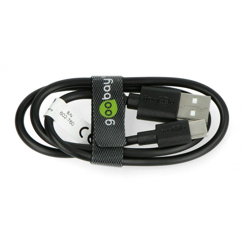 Goobay cable USB A 2.0 - USB C black - 0.5m