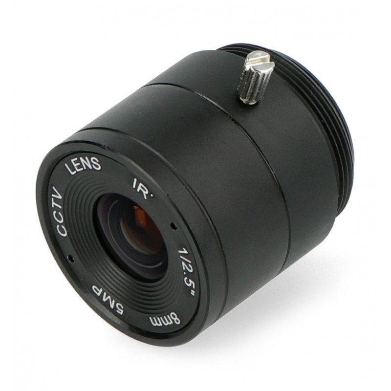 CS Mount 8mm lens with manual focus - for Raspberry Pi camera - Arducam LN038