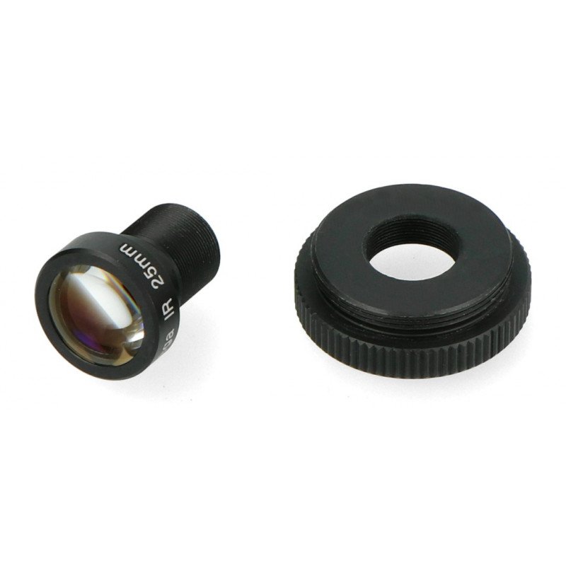 M12 lens with an adapter for Raspberry Pi HQ camera - 25mm telephoto lens - ArduCam LN036