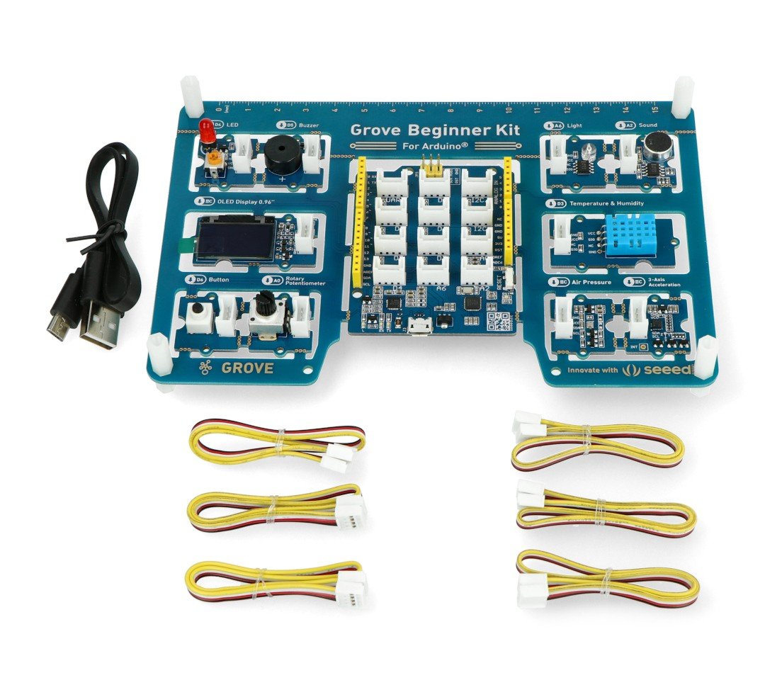 Grove - set of 10 sensors with Seeeduino Lotus module for beginners