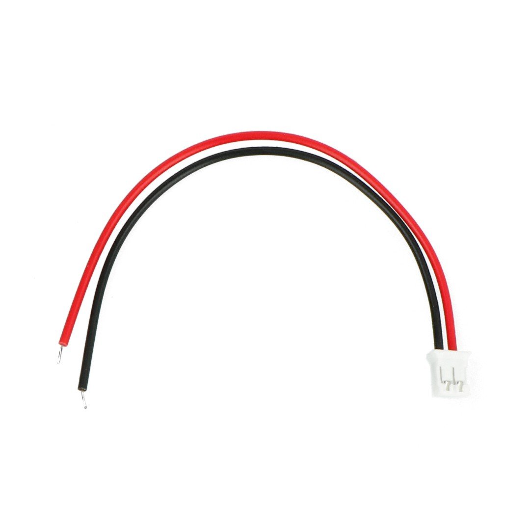 JST 2-pin plug straight, 2,0mm raster with cable