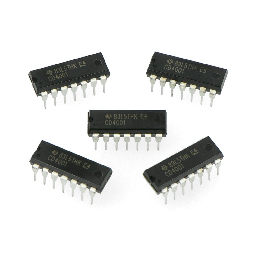 Logic system CD4001 4xNOR - 5pcs