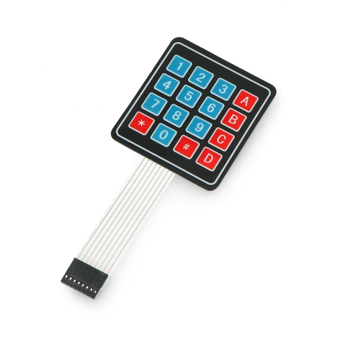 Numeric self-adhesive membrane keyboard - 16 keys