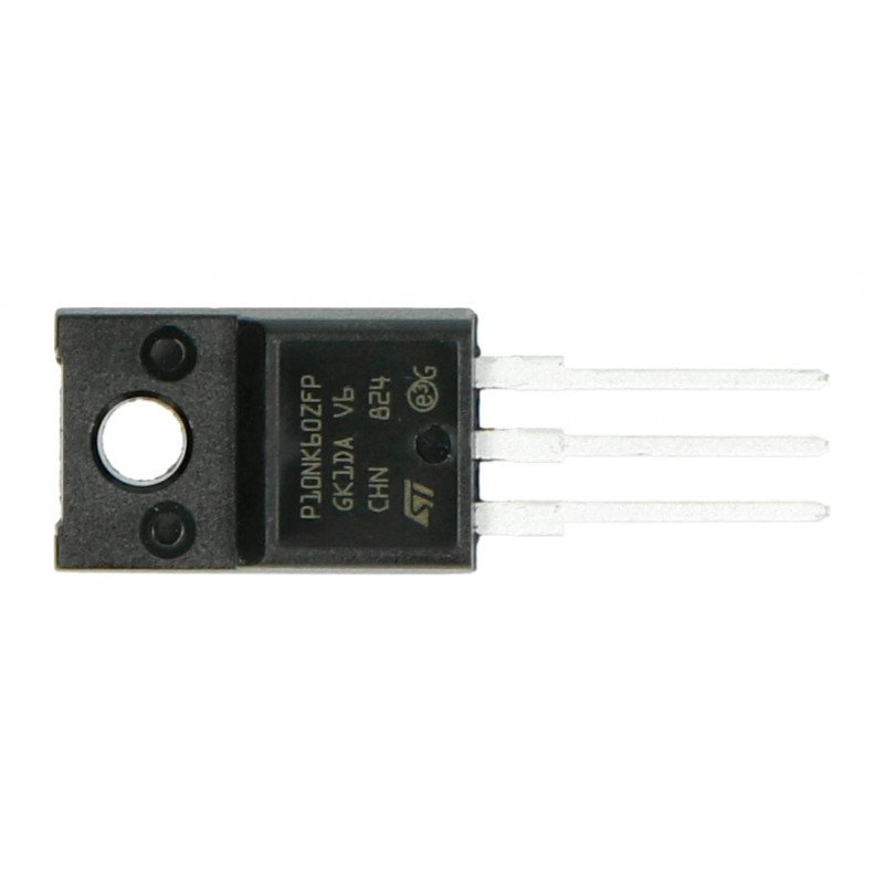 N-MOSFET Transistor STP10NK60ZFP - THT - 5pcs.