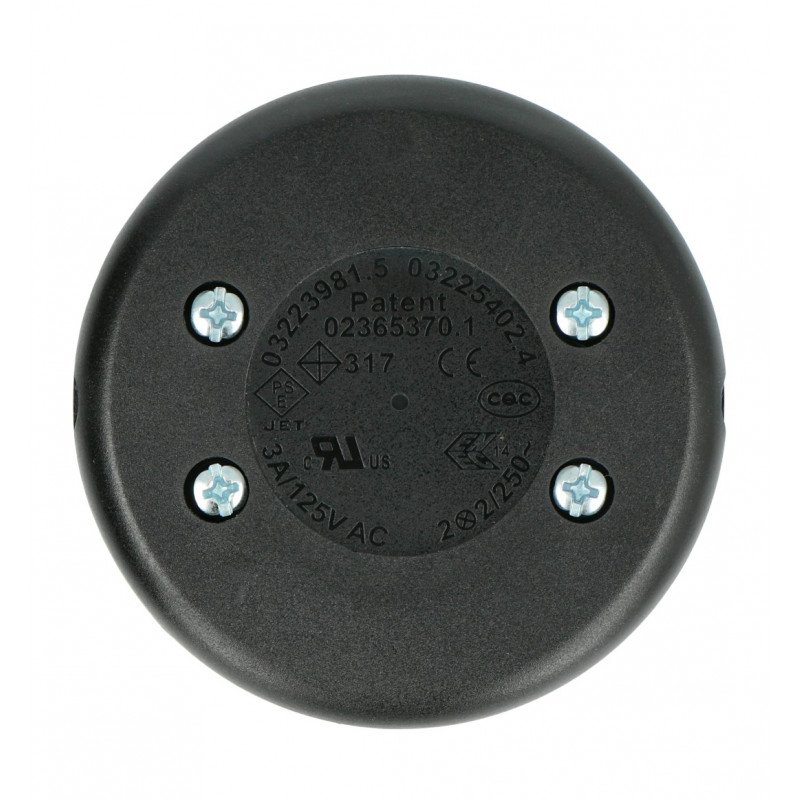 Circular foot switch PN31 230V - black 69mm - 5pcs.