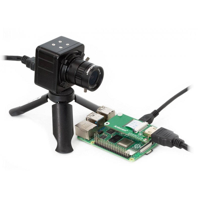 Set with IMX477 12.3MPx HQ camera and 6mm CS-Mount lens - for Raspberry Pi - ArduCam B0240